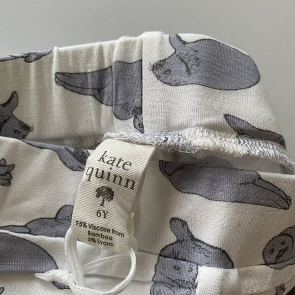 Kate Quinn Organics Gray Seals Bamboo Leggings 6 Years - Picture 5 of 7